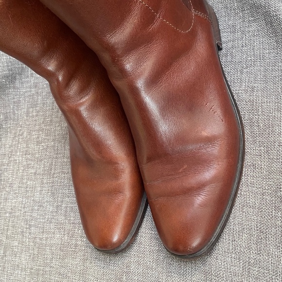 Loeffler Randall Size 6 Brown Leather Sole Slim Chelsea Zip Ankle Boots - Picture 6 of 17